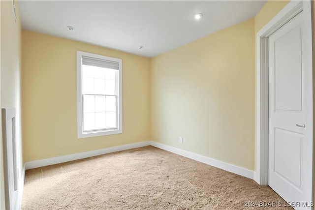 view of carpeted empty room