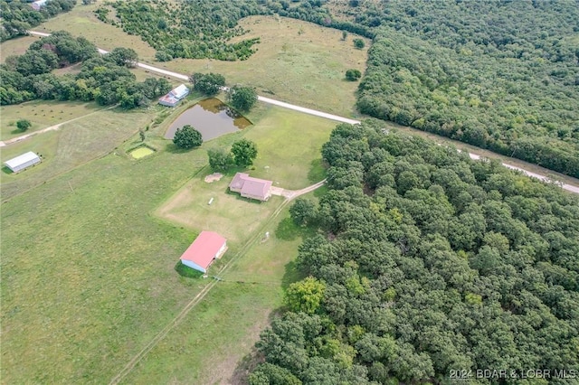 bird's eye view featuring a rural view