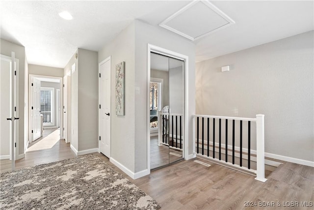 hall featuring hardwood / wood-style floors