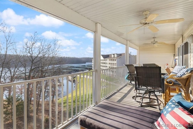 4800 Eagleview Dr Unit 241A, Osage Beach, MO 65065 - deck featuring a ceiling fan