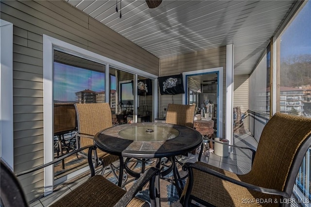 view of sunroom