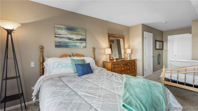 view of carpeted bedroom