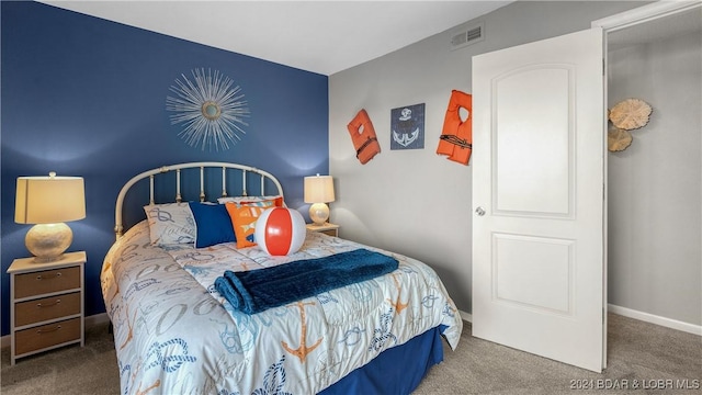 view of carpeted bedroom