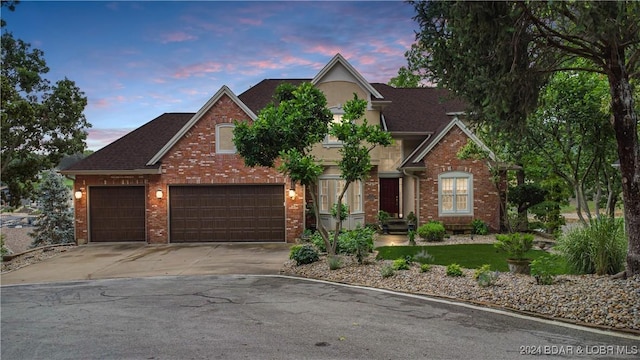 view of front of house featuring a garage