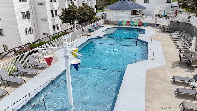 view of pool with a patio area