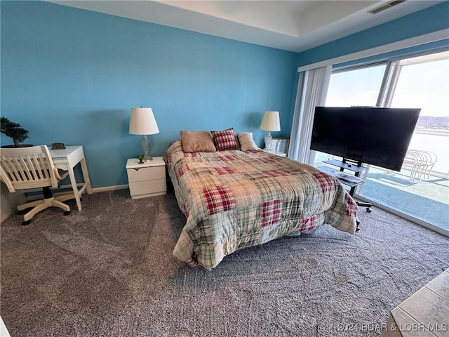 view of carpeted bedroom