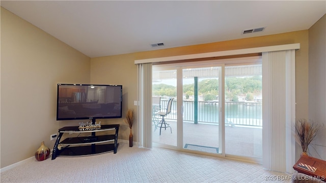 view of carpeted living room