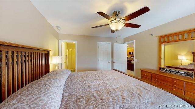 bedroom with ceiling fan