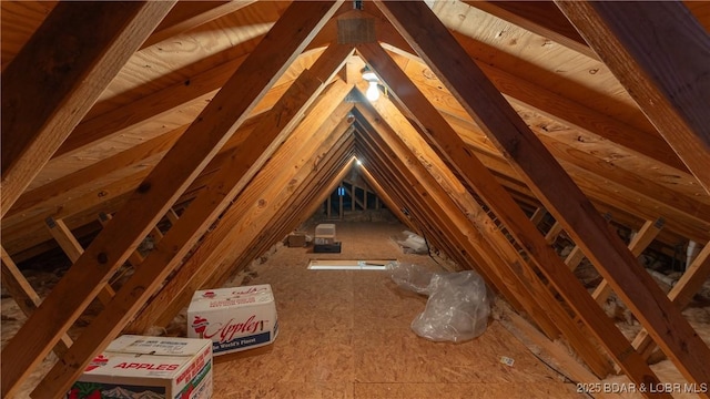 view of attic