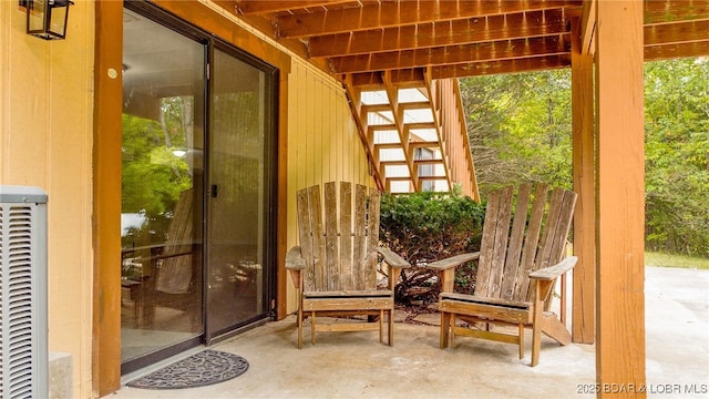 view of sunroom