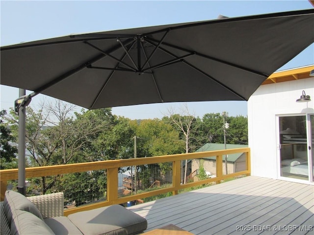 view of wooden terrace