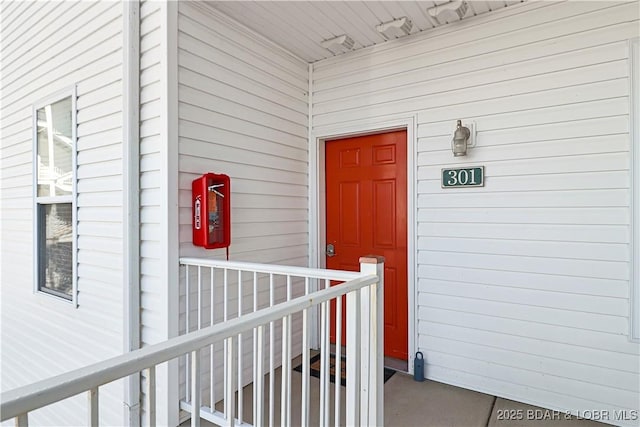 view of doorway to property