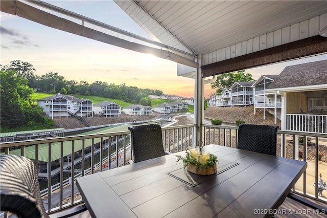 view of deck at dusk