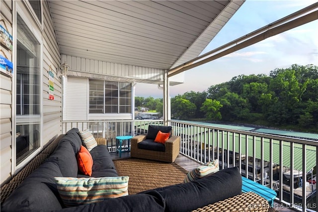 balcony featuring outdoor lounge area