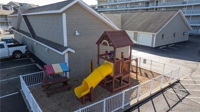 view of jungle gym