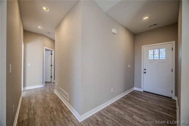 foyer featuring hardwood / wood-style flooring