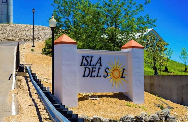 view of community sign