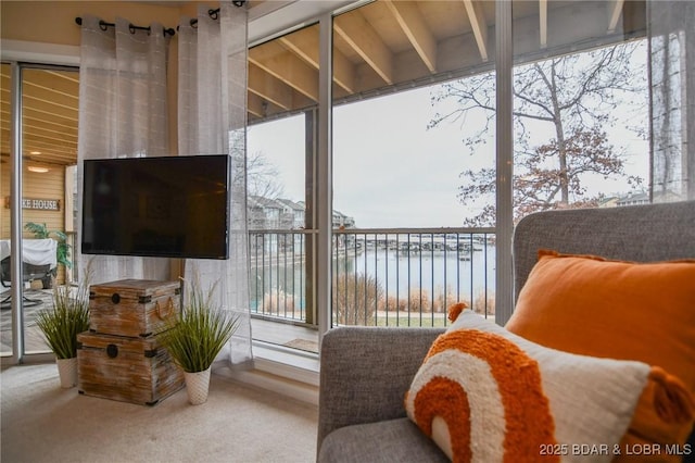 view of sunroom