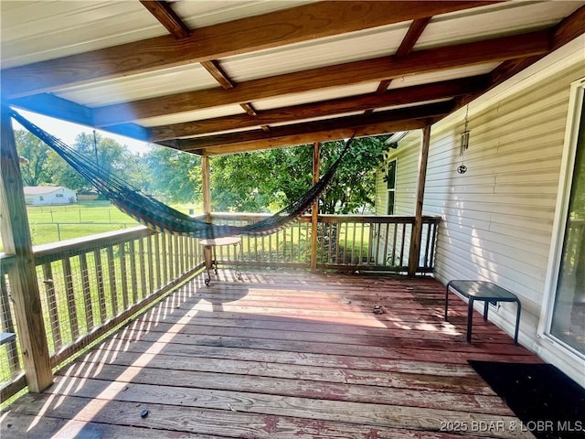 view of wooden deck