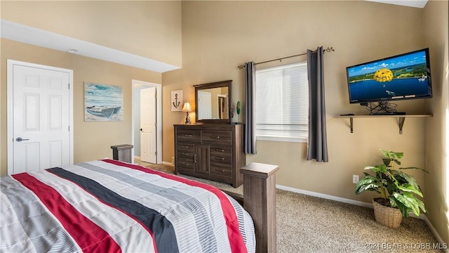 view of carpeted bedroom