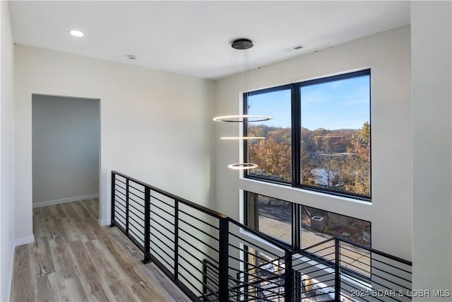 hall featuring hardwood / wood-style flooring