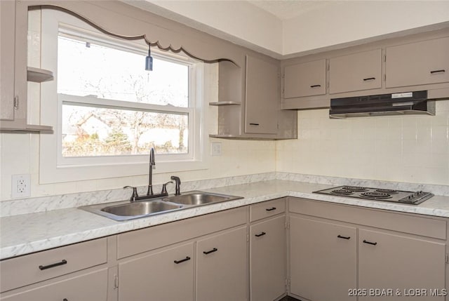 kitchen featuring sink and stainless steel gas cooktop