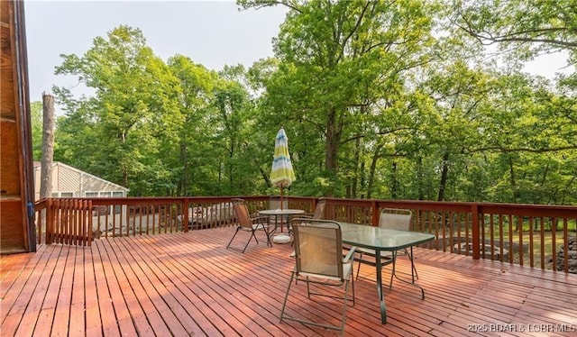 view of wooden deck