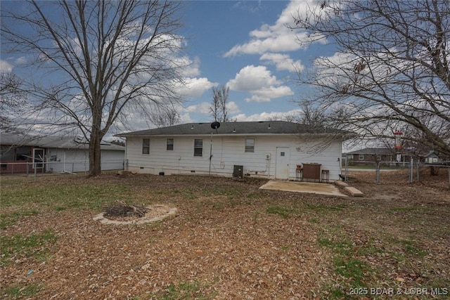 back of house with a patio area