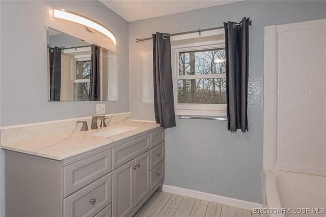 bathroom with vanity