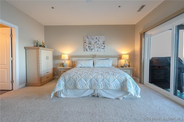 view of carpeted bedroom