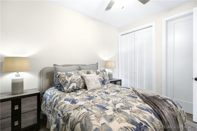 bedroom with ceiling fan