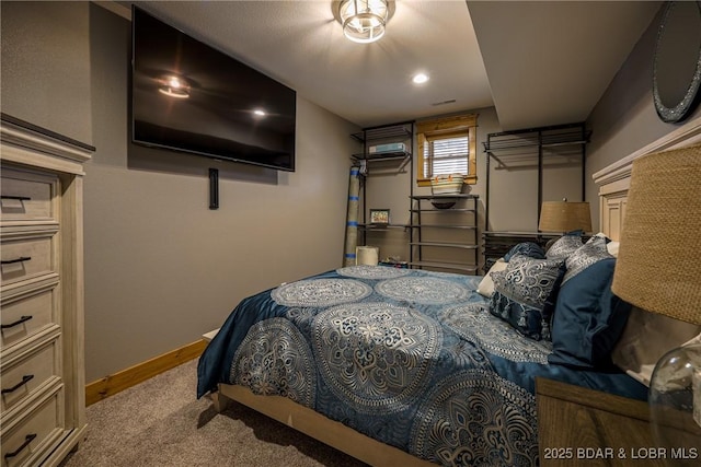 view of carpeted bedroom