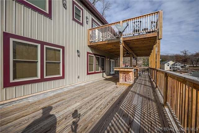 view of wooden terrace