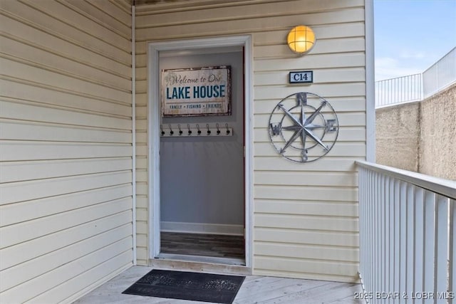 view of doorway to property