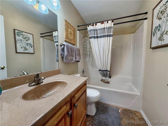 2500 Bay Point Ln Unit 234, Osage Beach, MO 65065 - bathroom featuring toilet, vanity, and shower / bath combo