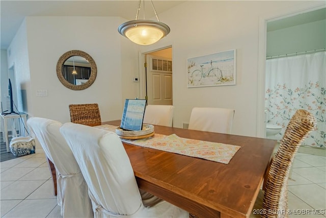 view of tiled dining room