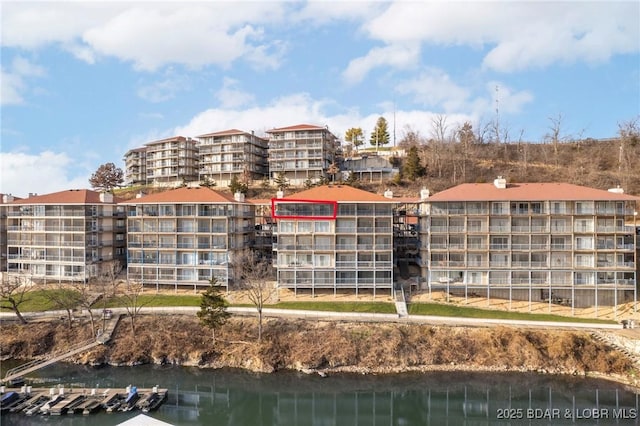 view of property featuring a water view