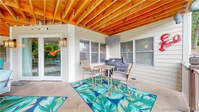 view of patio with a porch