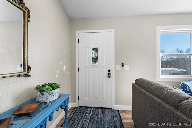 entrance foyer featuring hardwood / wood-style floors