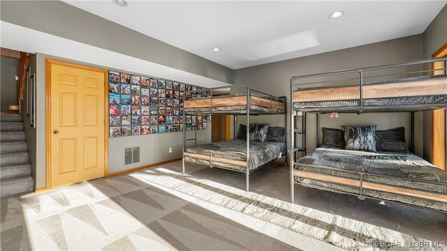 view of carpeted bedroom