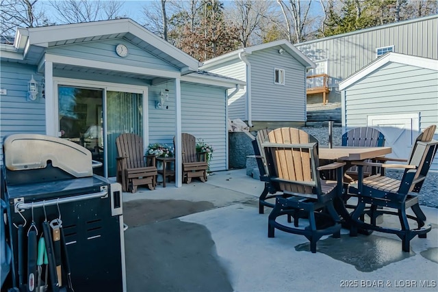 view of patio featuring area for grilling