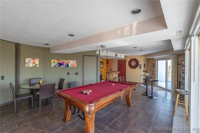 game room with pool table