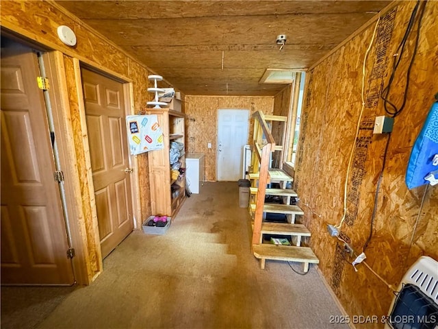 storage area featuring heating unit