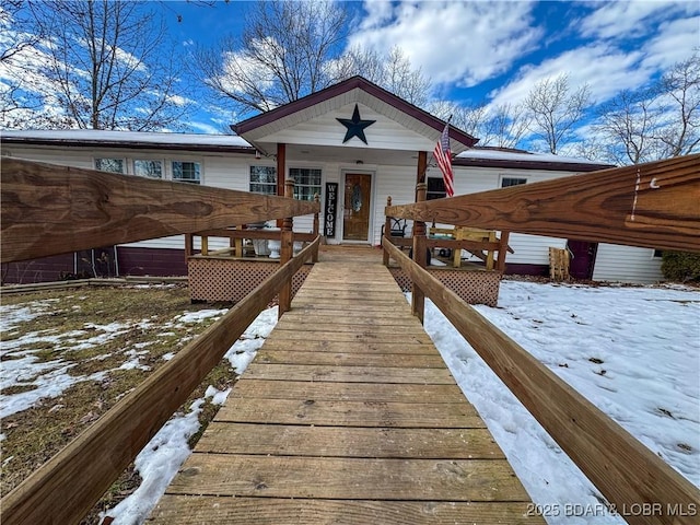 view of front of home