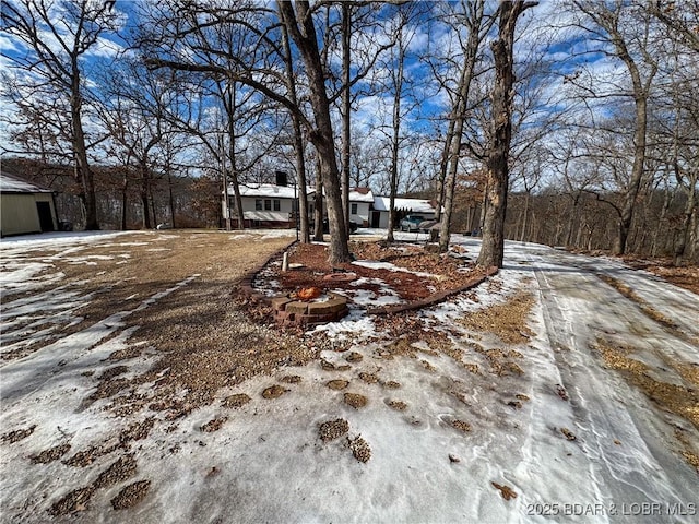 view of street with driveway