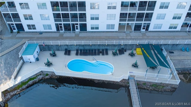 view of pool featuring a patio area