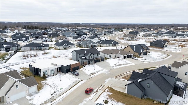 view of snowy aerial view