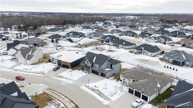 view of snowy aerial view