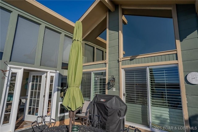 view of patio / terrace with a grill