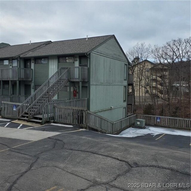 view of building exterior with stairway